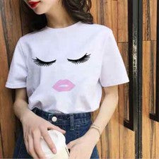 2021 Camiseta Mujer Moda Estética Concepción Artística Camiseta Estampada Damas
