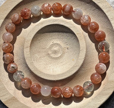 Pulsera de piedra solar Chick Arusha pulsera elástica 7 mm piedra preciosa cristal piedra curativa