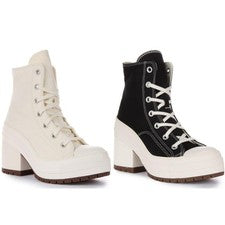 Zapatilla deportiva Converse A05348C Chuck 70 De Luxe de tacón alto para mujer en blanco Reino Unido 3-8