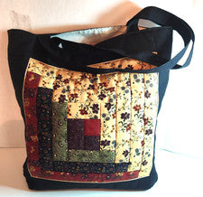 Bolso de Mano Estilo Acolchado Hecho a Mano 16"t x 12"w x 4" "Estilo Amish" Floral, Multicolor