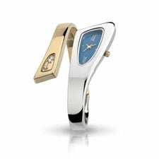 Flair Designer reloj para mujeres reloj de pinzas acero oro plata azul colores reloj de pulsera reloj