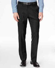 Pantalones de vestir Kenneth Cole Reaction ajustados elásticos negros 36W 32 L para hombre