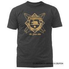 Golden State California Cali Bear Tabla de Surf Cali Estilo de Vida Camiseta Gráfica