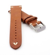 Correa de reloj de piel de vacuno modelo Beluga-Pito XS longitud corta coñac 20 mm