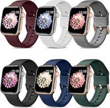 Correa compatible con Apple I-Watch 38 mm 40 mm 41 mm bandas deportivas 6 paquetes S5 S6 S7 S8 S9 S10
