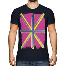 Pop Art Union Jack Moda Hombre Estampado Camiseta Bandera Gran Bretaña GB Equipo