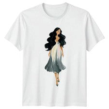 Elegante Vestido Acuarela Moda Hombre Camiseta Mujer Camiseta Unisex Gráfico Top