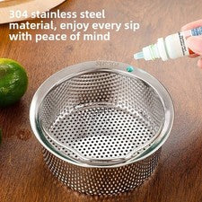 Cesta de goteo de acero inoxidable con patas y asas para D?mpfing y preparación de alimentos