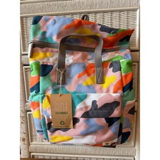 Mochila escolar de viaje reciclada ORI London Canfield B mediana suave camuflaje NUEVA