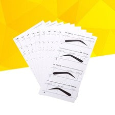 Plantillas de cejas prácticas 10 piezas negras duraderas reutilizables para uso en belleza