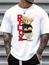 Camiseta Funny Bear Gráfica Genial Street Style Teddy Tee