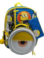 Accessory Innovations Minions Mochila y Lonchera Set de 5 Piezas, Bolso Escolar Niños