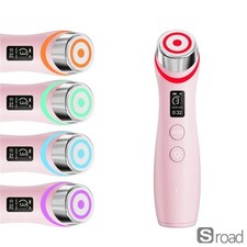 Masajeador facial recargable para el cuidado de la piel reafirmante antienvejecimiento rosa/negro dispositivo