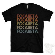 CAMISETA FOCARETA ESTILO RETRO REPETIDO Hombre y Mujer Novedad Genial Nombre Regalo