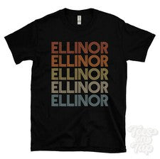 CAMISETA ELLINOR ESTILO RETRO REPETIDA Hombre y Mujer Novedad Genial Nombre Regalo