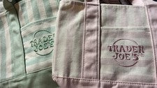 Bolso de Mano Trader Joe's Mini de Lona a Rayas. You Pick Style **nuevos colores VERANO**