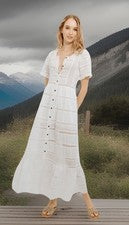 Nuevo Vestido Julieta Blanco Diseño Guadalupe Para Mujer Talla S