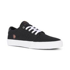 Zapatos de skate Etnies Barge ajustados - negros/blancos/plateados
