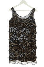 Vestido de verano Comma estampado abstracto mujer talla 36 marrón