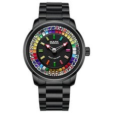 MARK FAIRWHALE Reloj de Cuarzo Cristal Arco Iris Hombres Casino Máquina de Frutas Regalo de Lujo