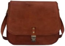 Bolso Slim De Cuero De Cabra Para Mujer Color Marrón