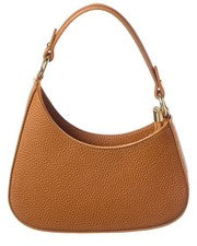 Bolso de hombro italiano de cuero para mujer