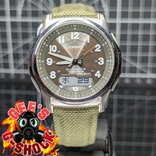 Casio WAVE CEPTOR WVA-M630 Multibanda Waveceptor Verde Atómico Analógico WVA-M630B-3A