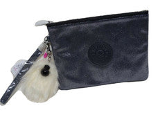 Bolso de Mano Kipling Mujer Muñequera Cuero Brillante Go Leisure Adoración Azul Marino Negro