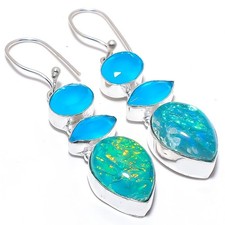 Pendiente de joyería de plata esterlina 925 con piedras preciosas de ónix...