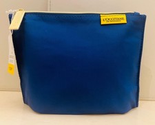 Bolsa de belleza con cremallera azul L'Occitane bolsa de maquillaje NUEVO