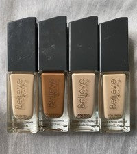 Base Believe Beauty Skin Finish cobertura media a completa lote de 4