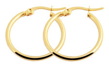 Pendientes de titanio titanio plegables criollos criollos oro amarillo chapado en oro 20 mm