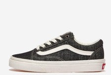 VANS Old Skool Hombre Zapatillas BAJAS TOP ROSCADO DENIM NEGRO INFORMAL VN000CR5Y28