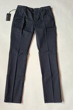 NUEVO Pantalones Italianos Teleria Zed Azul Oscuro Talla 33