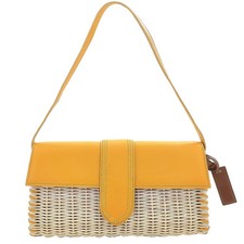 Bolso de hombro tejido largo Jacquemus amarillo Le Bambino 231BA0503108290