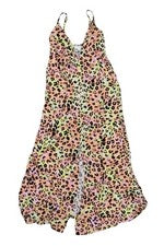 Vestido largo largo Bar III de leopardo para mujer trajes de baño XS NUEVO CON ETIQUETAS