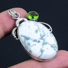 Colgante de joyería de plata esterlina 925 con piedras preciosas de...