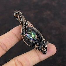 Arco Iris Topacio Místico Joyería Cobre Madre Regalo Alambre Envuelto Colgante 2.76"