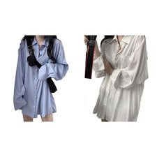 Camisas informales coreanas sueltas para mujer - Top unisex de ropa de calle para