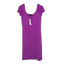 Nuevo Vestido de Verano Ellen Parker Para Mujer Estilo Sin Mangas Talla Mediana Púrpura Nuevo con Etiquetas