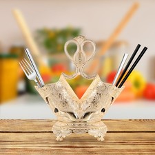 Soporte para utensilios de doble ranura soporte para cena encimera de cocina cubiertos