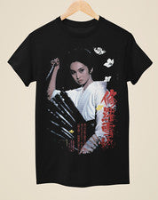 Lady Snowblood - Camiseta Negra Unisex Inspirada en Póster de Película Japonesa