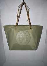 Bolso de Mano Tory Burch Ella Cadena en Olive Sprig/Dorado #152313-301 Nuevo con Etiquetas