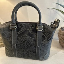 Bolso de mano italiano retro noble de cuero genuino para mujer