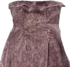 Moda Vestido Nova Para Mujer Pequeño Marrón Siempre Con Estilo Pana Midi Sin Tirantes