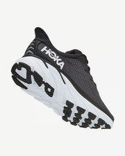 Zapatillas de deporte Hoka Clifton 8 para mujer negras blancas Reino Unido 7,5