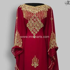 D119 Vestido Árabe Boda Étnico Farasha Elegante Kaftán Marroquí Abaya