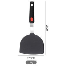 Juego de silicona negra para utensilios de cocina con espátula de acero de resorte para cocinar