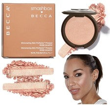 Perfeccionador de piel brillante prensado Smashbox X Becca ROSE QUARTZ 0,24 OZ NUEVO EN CAJA