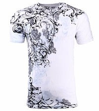 Camiseta para hombre Xtreme Couture by Affliction MONTÓN DE CHATARRA motociclista blanca MMA